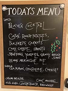 Menu for New Years Day